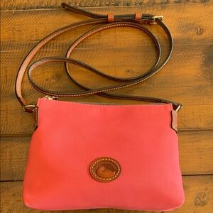 Dooney & Bourke Coral Canvas Crossbody Bag with Structured Design